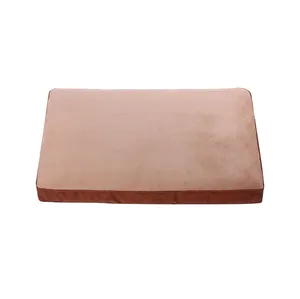 supplier lot heavy duty large red-brown plush rectangle dog bed multi size pet bed xl xxl 3xl orthopedic dog cot mat for sale