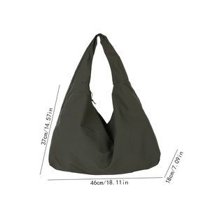 Sac fourre-tout vintage style Hong Kong en nylon uni grande capacité, élégant, polyvalent, décontracté, <span class=keywords><strong>pour</strong></span> le voyage - Product Image 3