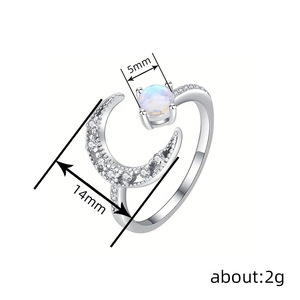 Anello Ispirato alla Luna per Donne, Gioiello da Dito Dolce e Raffinato per Ogni Giorno - Product Image 5