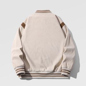 Nouvelle veste en velours côtelé pour homme, coupe ample, printemps-automne, style jeune, brodée, sportive, vêtement de baseball, élégante - Product Image 4