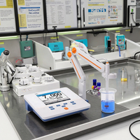 Meteran konduktivitas Industri PH/ORP Benchtop laboratorium plastik profesional OEM dapat disesuaikan untuk penggunaan di Lab