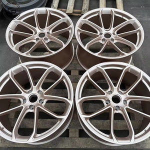 Cerchi Forgiati Personalizzati GPW per <span class=keywords><strong>Porsche</strong></span> 22x12 21x9.5/21x10 5x130 Nero Lucido, Adatti per Macan S GTS Turbo, Ruote per Auto Passeggeri - Product Image 6