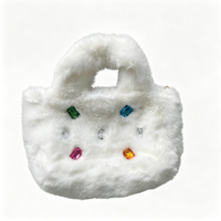 Herfst/winter Nieuwe Pluche Tas Mode Niche Design Hoge Kwaliteit Pluche Handtas Diamant Steentjes Schoudertas
