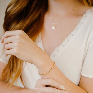 Custom <strong>Logo</strong> 18K Gold Plated Heart Pendant <strong>Bracelet</strong> Charms Stainless Steel <strong>Bead</strong> <strong>Bracelets</strong> for Women Jewelry - Product Image 4