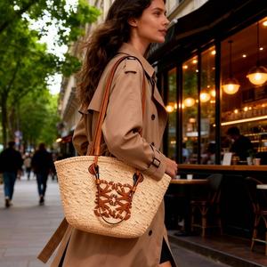 <span class=keywords><strong>2026</strong></span>年大容量天然草编夏季手提包草编沙滩包优雅女士通勤休闲时尚复古包 - Product Image 2