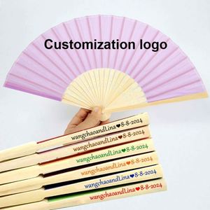 Éventail pliable en bambou imprimé, durable et portable, design artisanal - Product Image 4