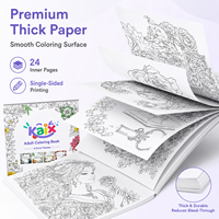 Livre de coloriage pour adultes KAIX, grand format, 24 pages, motifs floraux de jardin, art ligné pour le soulagement du stress, cadeau, vente au détail