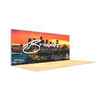 Boîte à lumière 20x8 pieds sans outil, toile de fond en aluminium, impression personnalisée en tissu SEG, pliable, pour publicité en salon professionnel