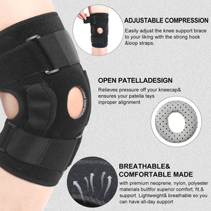 Genouillère orthopédique de sport en silicone réglable pour la décompression et le soulagement de la douleur Conception d'ouverture de la rotule - Product Image 3