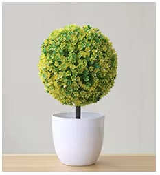 Plante Artificielle en Pot, Boule d'Herbe, Petit Arbre Bonsaï Miniature, Décoration de Maison, Ornements Floraux Verts Similés - Product Image 1