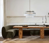 Table à manger en écorce d'arbre design, longue et large, pour la maison, le bureau, les fêtes, la cuisine - Plan de travail