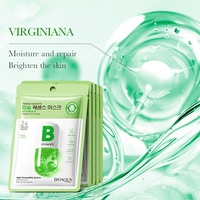 BIOAQUA Masque Visage Coréen à la Vitamine C, Doux et Lissant, Hydratant, Antioxydant et Éclaircissant, Soin de Beauté