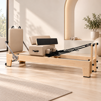 Machine de Pilates Reformer en bois d'érable, équipement de fitness sûr et durable pour studio de yoga et de Pilates, salle de sport, centre de bien-être