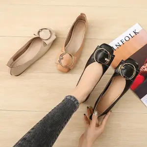 XY008 Guangzhou Wanita Olahraga Pekerjaan Elegan Sepatu Flat Wanita