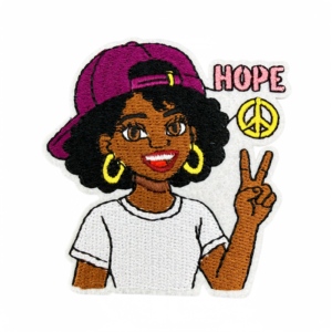 Patchs thermocollants brodés par machine, motifs dessin animé, Black Girl Magic, Girl Power, Hope, pour la décoration de vêtements, chapeaux et sacs - Product Image 6