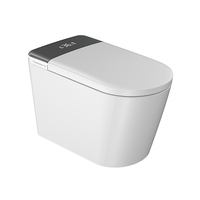 WC intelligent en céramique PLMR Y52 au design moderne, multi-tension, à poser au sol, avec siège chauffant automatique, double chasse d'eau, télécommande et éclairage nocturne