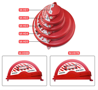 Dispositif de verrouillage de vanne à opercule pliable en ABS pour Loto avec 3 clés, diamètre 80 mm, rouge/noir, support OEM