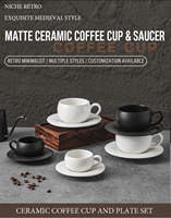 Tasse à café en céramique vintage rétro, couleur unie, luxe léger, mug en porcelaine, compatible micro-ondes et lave-vaisselle, portable