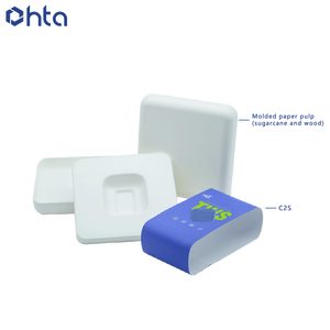 100% Phân Hủy Sinh Học Bán Buôn Tùy Chỉnh Đúc Bột Giấy Khay Cho TWS Bluetooth Tai Nghe Điện Tử Bao Bì Hộp Chất Lượng Giải Pháp - Product Image 2