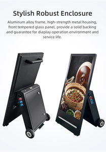 <strong>Portable</strong> 43-Inch Android LED <strong>LCD</strong> Display Screen Battery-Powered Retail Store Elevator Tolet Mobile Wheel Display Digital Signage - Product Image 4