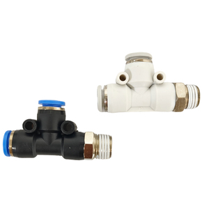 Acoplador Neumático de Conexión Rápida de un Toque Serie PD, Tipo T, Conector Macho de 3 Vías, Tipo Push, de Plástico - Product Image 6
