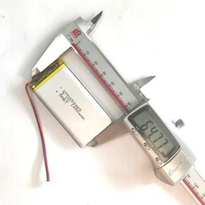 DTP 제조사 리튬 파우치 배터리 <span class=keywords><strong>653465</strong></span> 3.7V 1650mAh 리튬 폴리머 충전식 리포 배터리 전자책/LED 라이트용 - Product Image 2