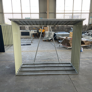 Negozio di tronchi di metallo da <span class=keywords><strong>giardino</strong></span> 5 x3ft portabagagli per legna da ardere capannone, grigio - Product Image 3