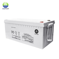 Batterie solaire au gel sans entretien Solar Planet 12V 150Ah 200Ah, stockage solaire, 2000 cycles, garantie 10+ ans, prix de gros