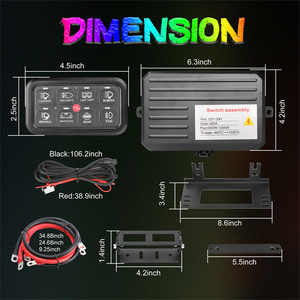 12V 24V Universal Fitment 8 Gangs Rgb Control de aplicación retroiluminado Programable Offroad LED Lighting Switchboard - Product Image 2