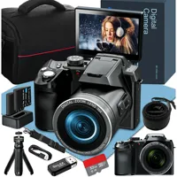 NBD Nouveau Design Double Batterie Webcam Streaming en Direct 4K Enregistrement Vidéo Processeur d'Imagerie Vlog Appareil Photo Numérique avec Zoom 16x