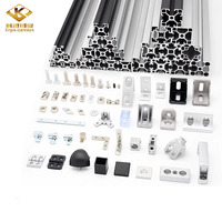 Extrusion d'aluminium industrielle norme européenne 5050 alliage T slot10 50x50 épais type lourd équipement de cadre de clôture à tube carré