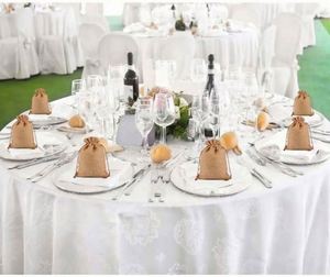 Hot Sale Custom Logo Printed Eco Friendly <b>Small</b> Pouch Linen Jute Burlap Drawstring <b>Gift</b> Bag With Handles - Product Image 6