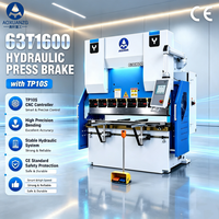 Presse plieuse robuste en acier et aluminium 63T1600mm avec contrôleur TP10S pour le pliage de tôles