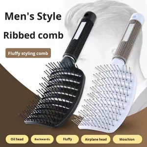 Peigne lissant rouge à prix d'usine en gros, peigne de massage pour coiffure pour hommes et femmes, peigne portable en crin de sanglier - Product Image 2