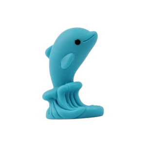 Figurines en résine colorées sur le thème de l'océan, créatures marines 3D, petits dauphins de dessin animé, décorations de gâteau d'anniversaire pour enfants, garçons, figurines - Product Image 3