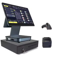 Pantalla dual 15,6 Monitor de pantalla táctil de 10,1 pulgadas Android POS Caja registradora Descuentos 15,6 Caja registradora táctil de 10,1 pulgadas