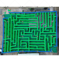 Jeu de labyrinthe gonflable géant personnalisé en tissu Oxford, portable, pour événements extérieurs, fêtes, location commerciale, usine