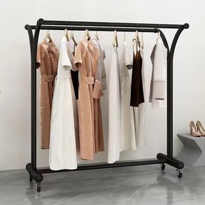 Expositor <span class=keywords><strong>de</strong></span> <span class=keywords><strong>Ropa</strong></span> Sencillo <span class=keywords><strong>de</strong></span> Doble Fila con Ruedas Móviles para <span class=keywords><strong>Ropa</strong></span> <span class=keywords><strong>de</strong></span> Mujer y Niños - Product Image 3