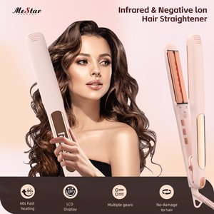 Styler ionique professionnel Mini 450 degrés céramique titane fer plat LCD <span class=keywords><strong>meilleur</strong></span> <span class=keywords><strong>lisseur</strong></span> infrarouge pour voyager électrique - Product Image 2