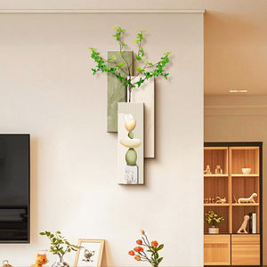 Décoration moderne et <span class=keywords><strong>simple</strong></span> pour salon avec fleurs artificielles, décor mural en porcelaine de cristal, peintures murales abstraites de plantes - Product Image 1