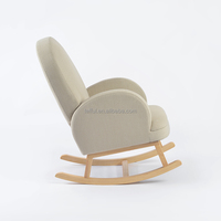 Sillón Reclinable Modular Moderno y Ecológico con Estructura de Madera y Base Oscilante, Sofá Lounge para el Hogar, Oficina y Sala de Estar