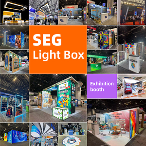 Stand de Exhibición de 10 pies, Caja de Luz SEG Personalizada, Caja de Luz LED de Doble Cara, <span class=keywords><strong>Fondo</strong></span> Iluminado con Tela Tensada - Product Image 2
