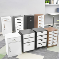 Archivador Metálico de Oficina con 2 Cajones y 1 Puerta, Estilo Moderno y Diseño Minimalista, para Debajo del Escritorio