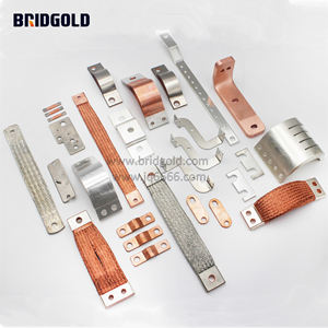 Медная шина 25 мм2 гибкий плоский плетеный наземный Ремень Плетеный соединитель заземления 150 А медная оплетка заземляющий провод gro - Product Image 2