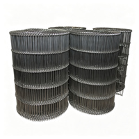 Bande transporteuse en maille d'acier inoxydable 304 316, en forme de Z, pour machine à enrober le chocolat, en fil plat métallique