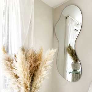 <strong>Pond</strong> Shaped 4mm Silver <strong>Mirror</strong> Living Room Frameless Irregular Bathroom Wall <strong>Mirror</strong> - Product Image 5