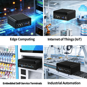 คอมพิวเตอร์ขนาดเล็กไร้พัดลม CWWK รุ่น N2840 สำหรับใช้งานเป็นไฟร์วอลล์ พร้อมพอร์ต Gigabit <span class=keywords><strong>LAN</strong></span> 2 ช่อง และพอร์ต RS232 2 ช่อง  รองรับ DDR3L ใช้กับ Pfsense และ OPNsense คอมพิวเตอร์ฮาร์ดแวร์สำหรับอุตสาหกรรม - Product Image 6