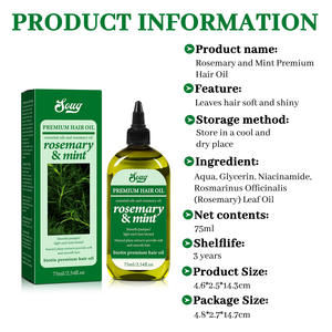 Suero orgánico natural del aceite del pelo del árbol del té de Batana del romero Anti-Fizz Cruelty-Free para el uso casero - Product Image 6