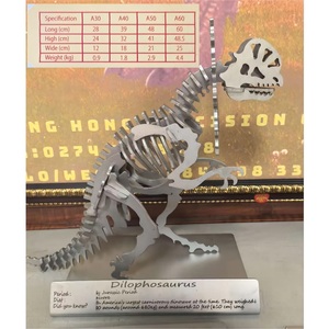 งานฝีมือเหล็กกล้าไร้สนิม 304 รูปไดโลโฟซอรัส แบบ OEM/ODM เชื่อมเหล็กกล้าไร้สนิม ลายนูน พิมพ์ลาย ตกแต่งบ้าน หลายสี - Product Image 2