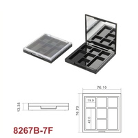 Boîtes vides personnalisées pour maquillage, emballages vides, palette de fards à paupières et anticernes 7 couleurs, OEM, végane, kits 7 en 1 pour fards à paupières, blush et contour